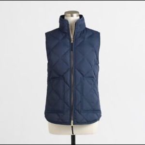 🎉 J. crew blue down vest size XS
